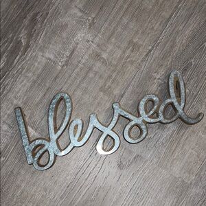 Metallic 'Blessed' Wall Decor